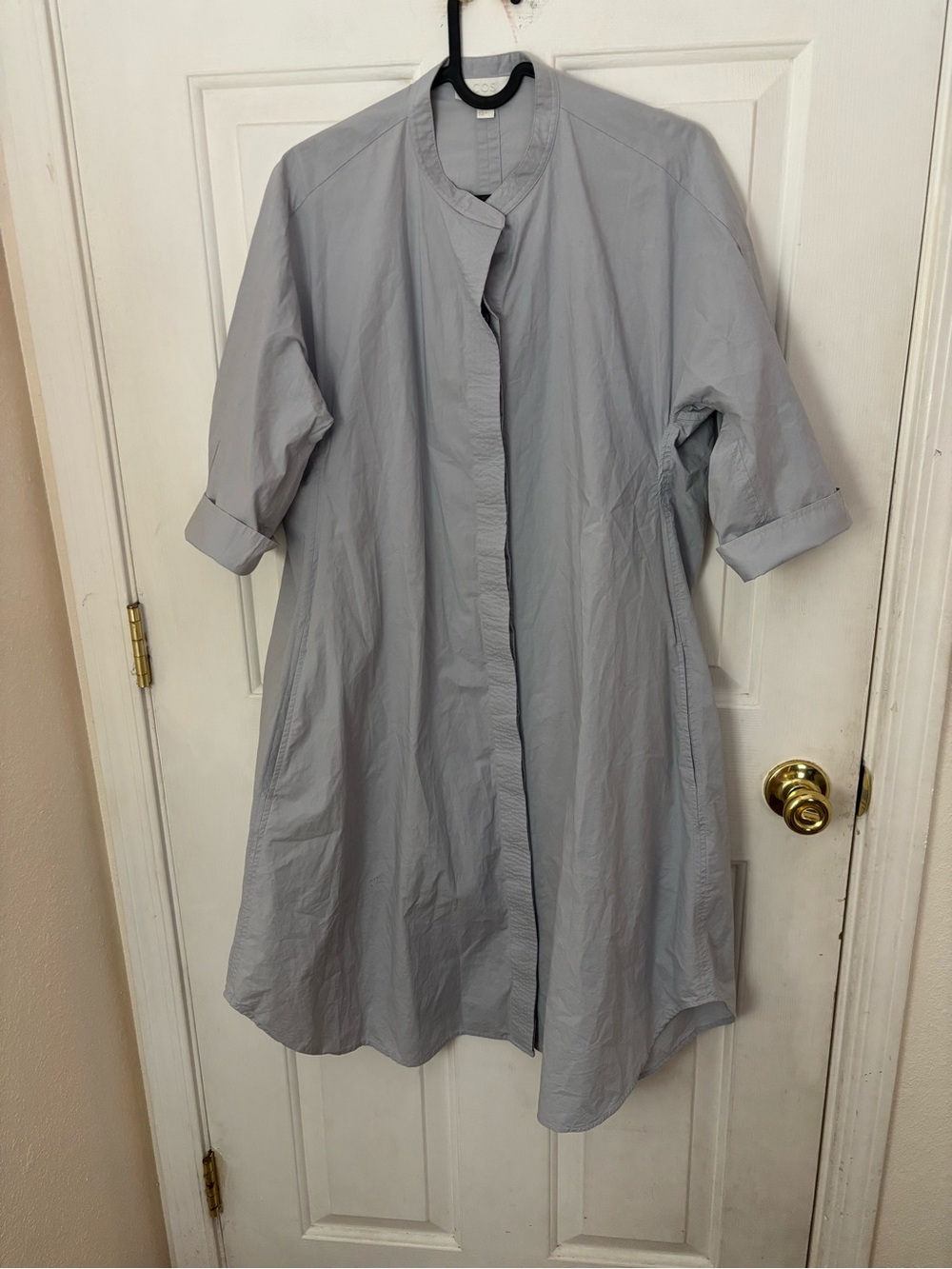 COS Light Gray Midi Shirt Dress